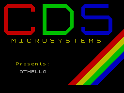 Othello title screen for ZX Spectrum